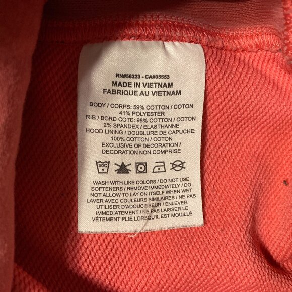 Women’s Nike Tennis Hoodie Large Coral Oversized Cropped Dri-Fit Court Heritage - Picture 6 of 6